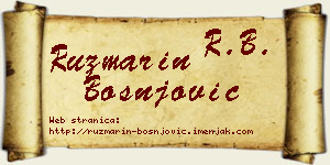 Ruzmarin Bošnjović vizit kartica